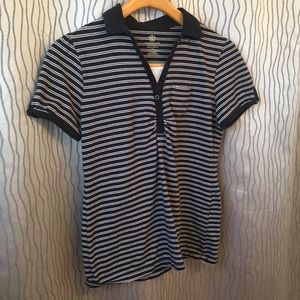 Covington Black/White Stripe Top